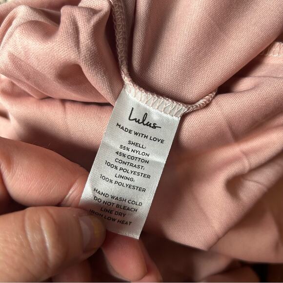 NWT Lulus Stolen Moments Dusty Pink Lace-Up Lace Maxi Dress Size Small - Picture 10 of 13